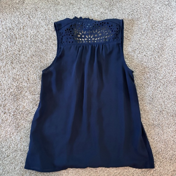 ANTHROPOLOGIE MAEVE Sleeveless Cut-Out Tie Blouse - Picture 3 of 3